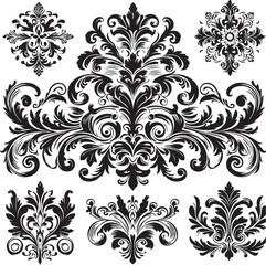 Elegant Baroque Floral Ornament | Vintage Flourish Vector Design