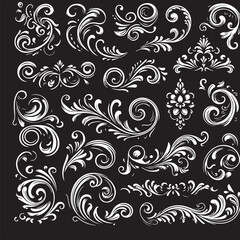 Elegant Baroque Floral Ornament | Vintage Flourish Vector Design