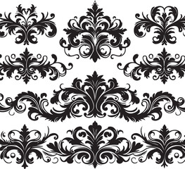 Elegant Baroque Floral Ornament | Vintage Flourish Vector Design