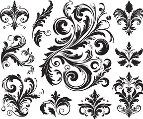 Elegant Baroque Floral Ornament | Vintage Flourish Vector Design