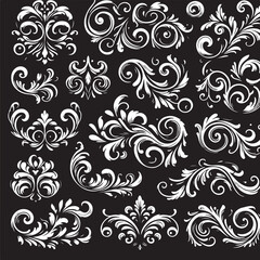 Elegant Baroque Floral Ornament | Vintage Flourish Vector Design