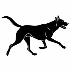 Fototapeta premium Dog silhouette illustration