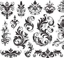 Elegant Baroque Floral Ornament | Vintage Flourish Vector Design