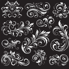Elegant Baroque Floral Ornament | Vintage Flourish Vector Design