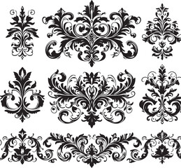 Elegant Baroque Floral Ornament | Vintage Flourish Vector Design