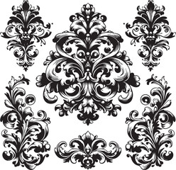 Elegant Baroque Floral Ornament | Vintage Flourish Vector Design