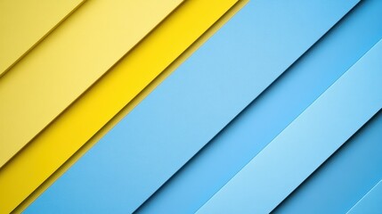 Obraz premium Abstract diagonal yellow and blue stripes background.