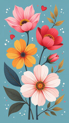 lovely floral designs vector format various digital projects print