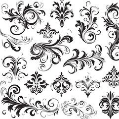 Elegant Baroque Floral Ornament | Vintage Flourish Vector Design