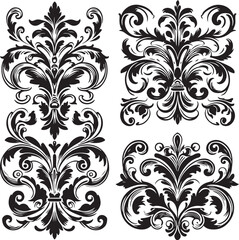 Elegant Baroque Floral Ornament | Vintage Flourish Vector Design