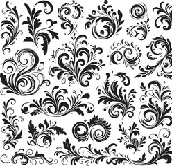 Elegant Baroque Floral Ornament | Vintage Flourish Vector Design