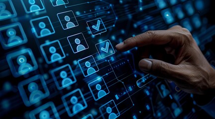 Selecting Candidates with Touch Screen Technology Displaying People Icons