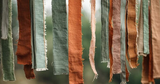 A vibrant fabric adornment in subtle pastel shades