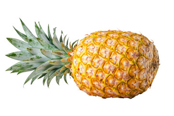 Ripe whole pineapple isolated