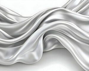 Obraz premium Silver Fabric Drape Abstract