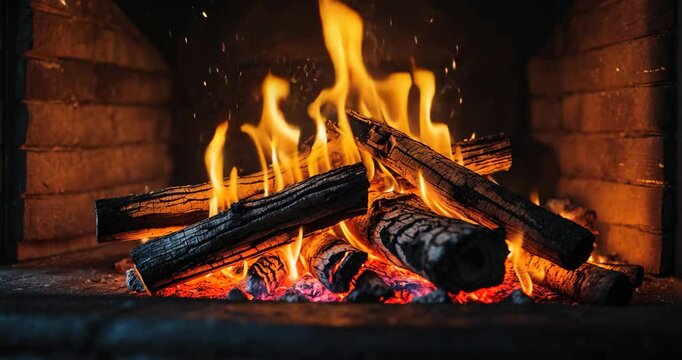 A cozy, welcoming open wood fire.