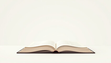 book sits plain surface clean lines white minimalist style