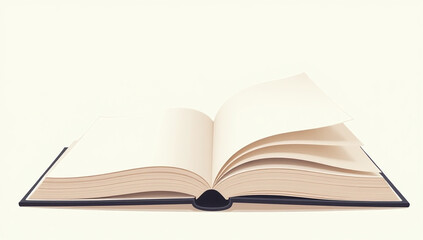 Fototapeta premium simple drawing open book shows contents