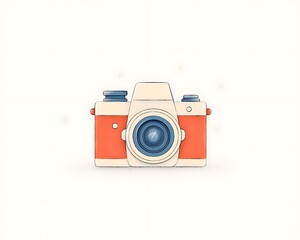 Retro Camera Illustration.