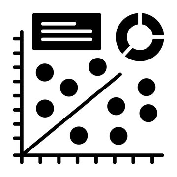 Scatter plot Solid Style Icon