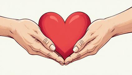 drawing hearts hands conveys deep love simple yet powerful