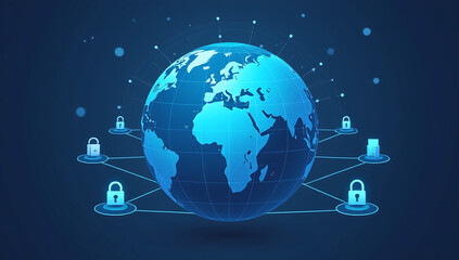 editable globe icon internet network connectivity features various settings security
