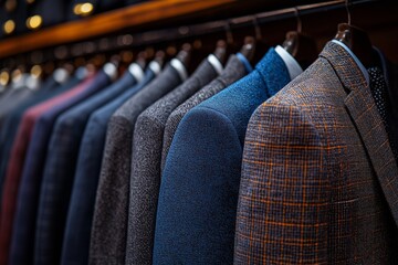 Obraz premium Elegant Suits Displayed in a Boutique