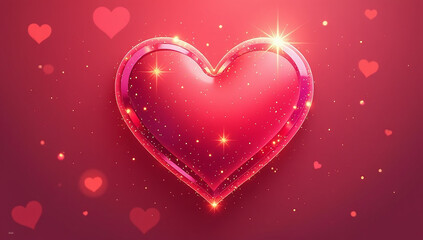 glittering heart shape valentine day design