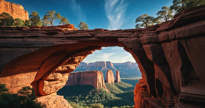 Stunning perspective of Devil's Bridge and its surroundings