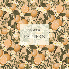 seamless light summer pattern with lemons