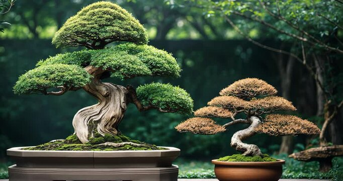 Bonsai Itoigawa Shimpaku in the garden.