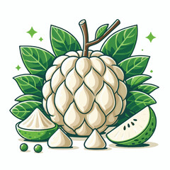 fruit, tropical, healthy, food, fresh, organic, nature, sweet, background, green, vegetarian, ripe, delicious, diet, vitamin, freshness, exotic, juicy, custard apple, nutrition, custard, tasty, agricu