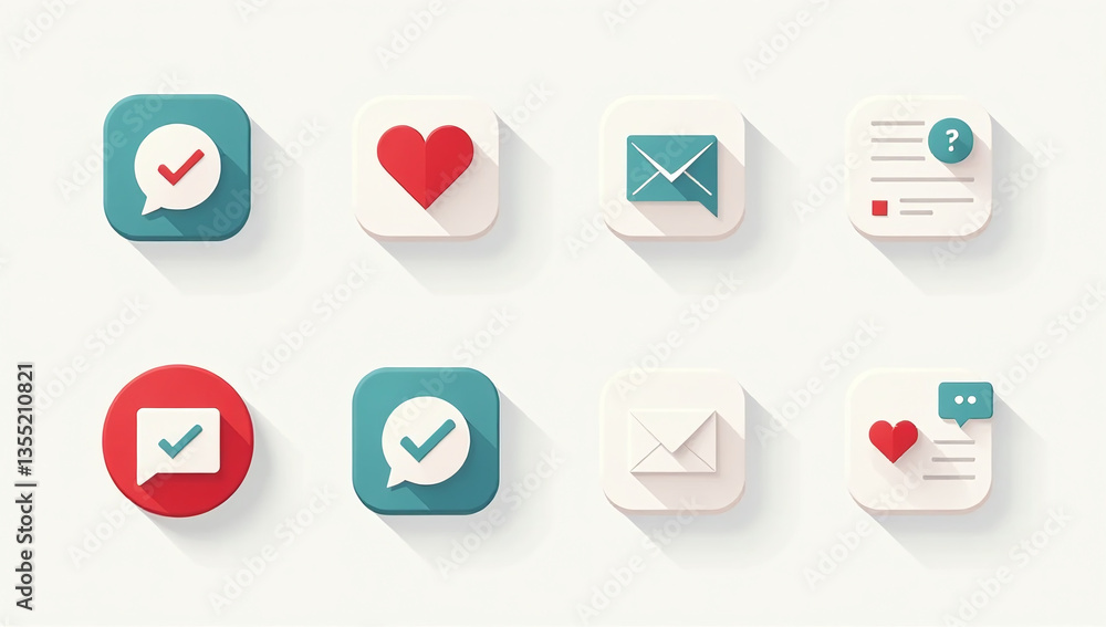 Poster notification letters use different style icon set