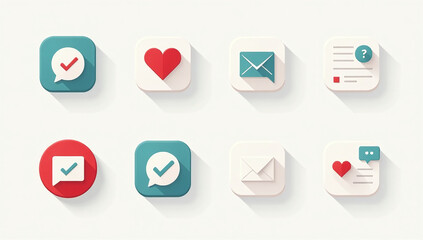 notification letters use different style icon set