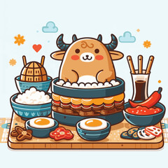food, chicken, meal, dish, korean, asian, dak, korea, galbi, delicious, healthy, cuisine, restaurant, asia, dinner, sauce, hot, plate, vegetable, oriental, spicy, cabbage, stir, tasty, cooked, gochuja