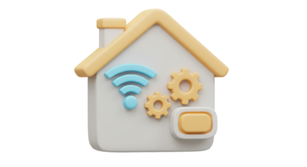 Isolated Smart Home Automation Icon