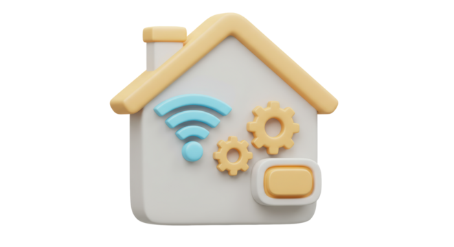 Isolated Smart Home Automation Icon