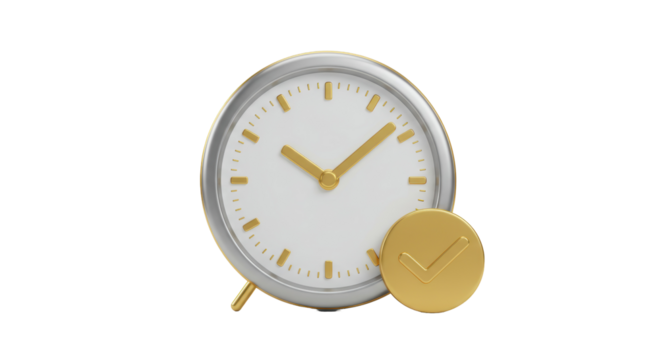 Isolated Clock, Symbolizing Time Management and Schedule