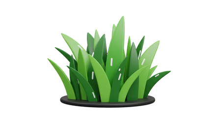 Isolated Green Grass Patch