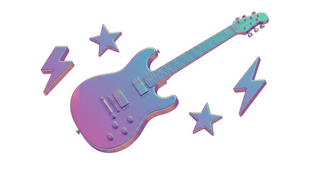 Isolated Rock Star Guitar Scene