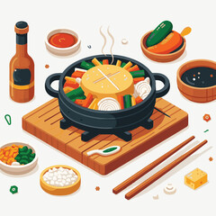 food, chicken, meal, dish, korean, asian, dak, korea, galbi, delicious, healthy, cuisine, restaurant, asia, dinner, sauce, hot, plate, vegetable, oriental, spicy, cabbage, stir, tasty, cooked, gochuja