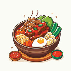 food, chicken, meal, dish, korean, asian, dak, korea, galbi, delicious, healthy, cuisine, restaurant, asia, dinner, sauce, hot, plate, vegetable, oriental, spicy, cabbage, stir, tasty, cooked, gochuja