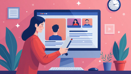 video blogging content creator concept