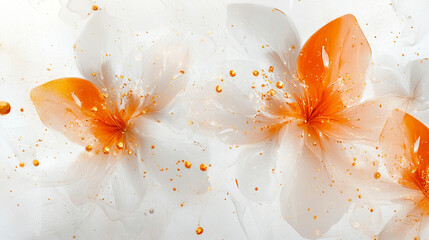 Abstrakcyjne kwiaty, baner tło dla projektu, generative ai. 