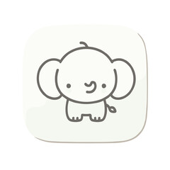 Fototapeta premium baby elephant cartoon