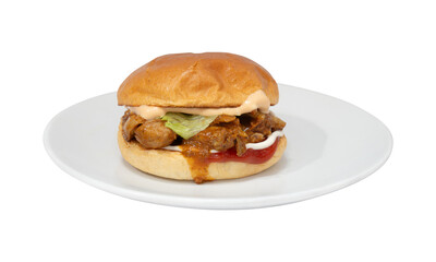 BBQ Chicken Sandwich with Lettuce and Tomato