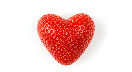 Obraz premium red heart on white background