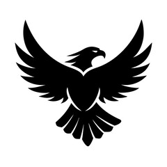 Obraz premium an abstract depiction of an eagle with its wings spread wide vector illustration