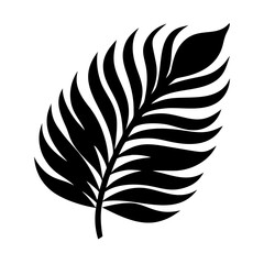 Fototapeta premium a black and white illustration of a stylized leaf with intricate details, showcasing a sense of elegant simplicity. The leaf's design adds a touch of nature-inspired artistry to the image