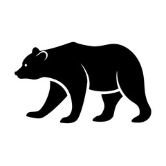Fototapeta premium a minimalist silhouette of a majestic bear walking